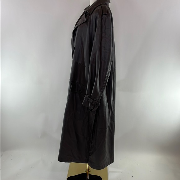 Osman Yousefzada Collective, Faux Leather Trench Coat, Size 16 - Picture 6 of 16